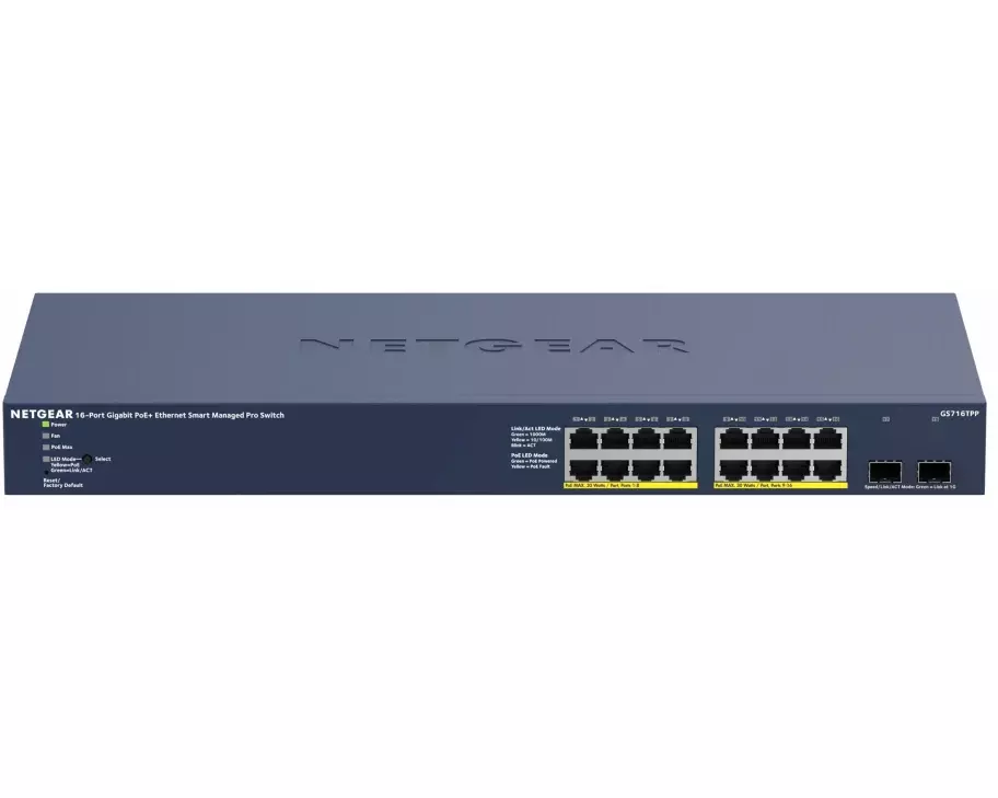 NETGEAR 16P HI-POWER POE+ SMART PRO SWITCH