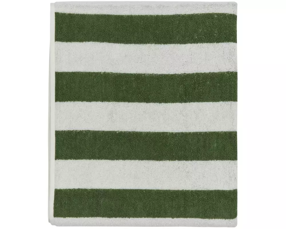 OYOY Badetuch Raita 100 x 150 cm, Grün/Weiss