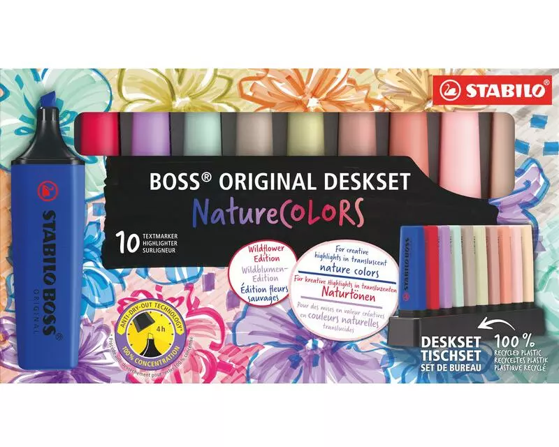 STABILO BOSS Leuchtmarker Wildflowers, 10er Set