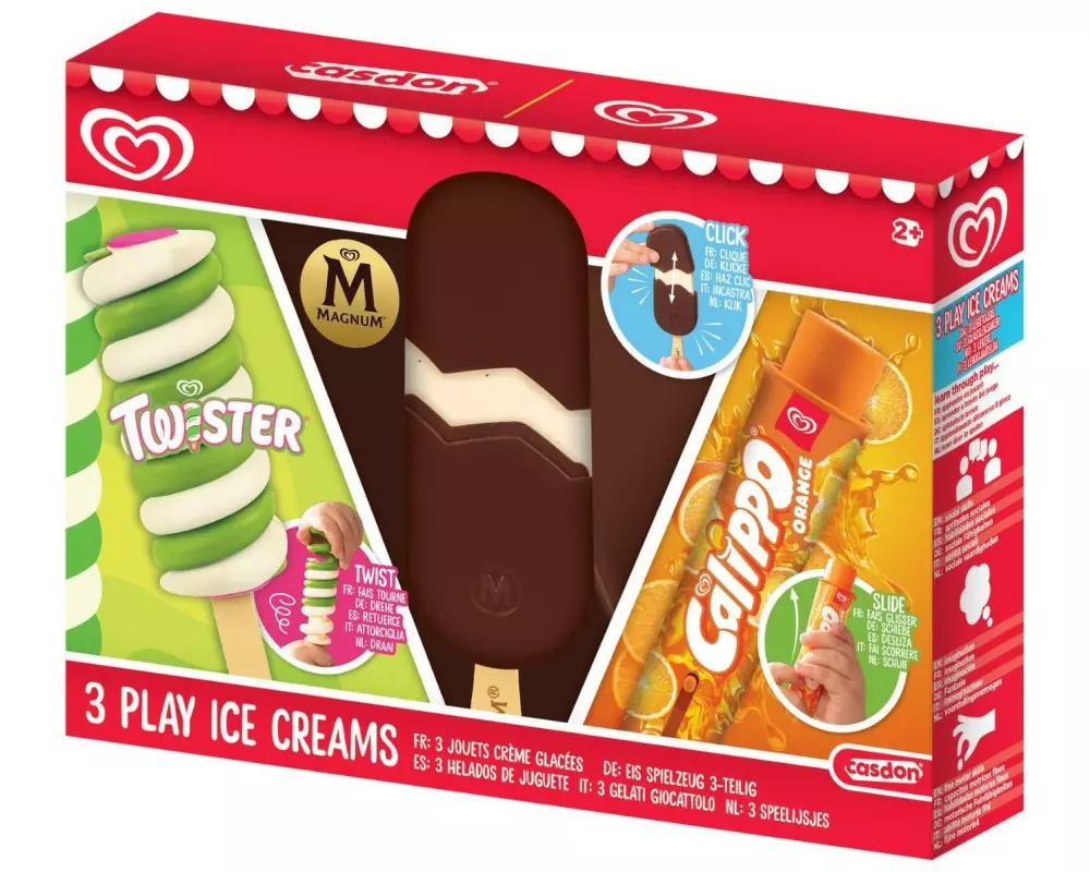 Casdon Lusso 3 Play Ice Cream Set Eiscreme-Set Kunststoff