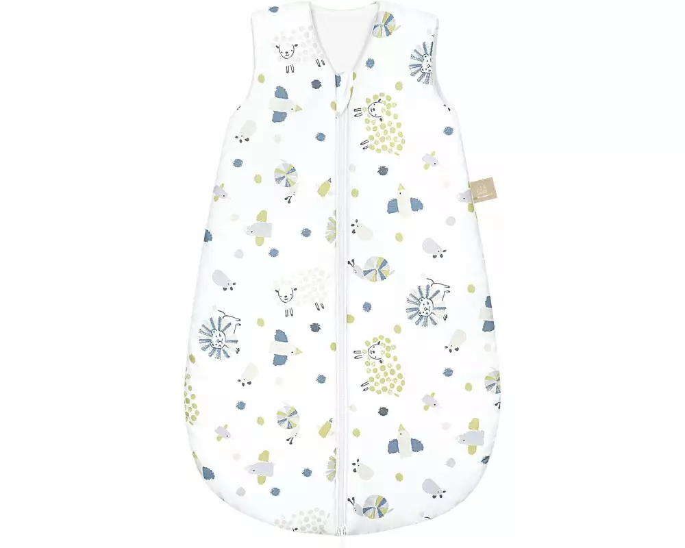 Odenwälder Baby-Ganzjahresschlafsack wattiert Wildlife Grey Gr. 90