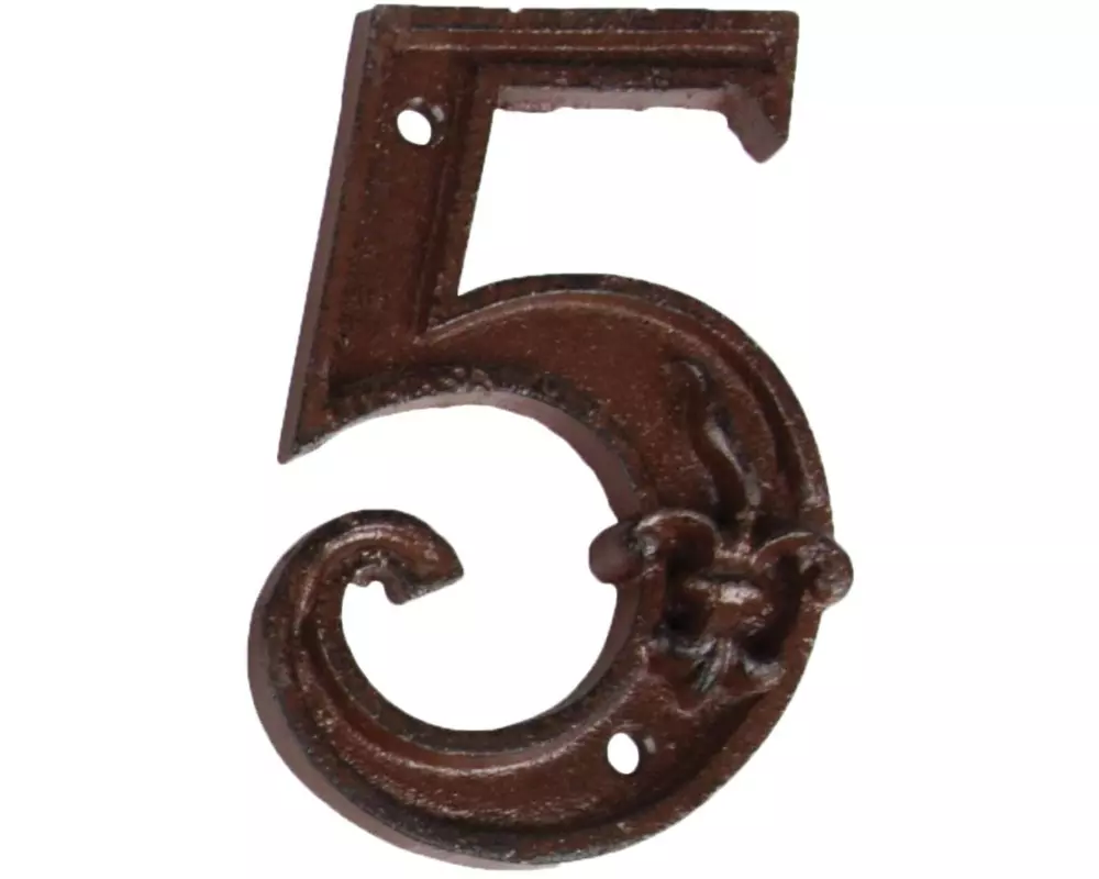 Esschert Design Hausnummer 5 aus Gusseisen