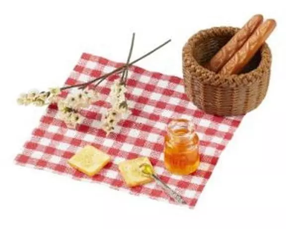 HobbyFun Mini-Utensilien Picknickkorb 7 cm