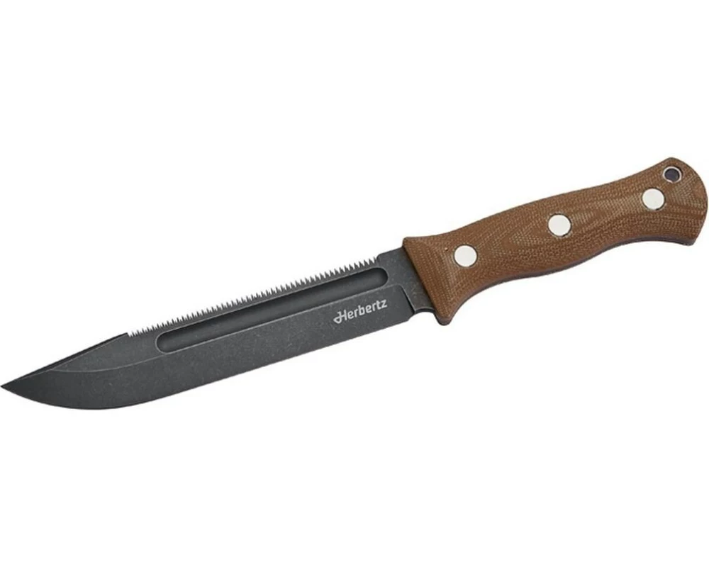 Herbertz Outdoor- und Survivalmesser D2 desert Micarta