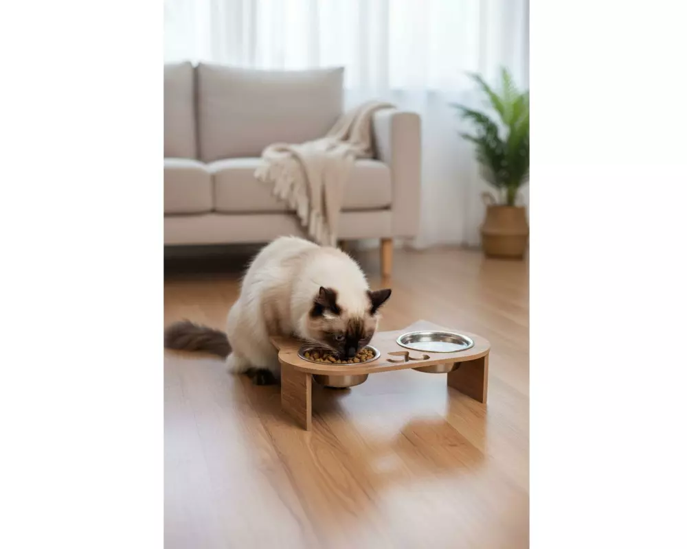 Paws & Whiskers Futterbar mit Näpfe Apvm4