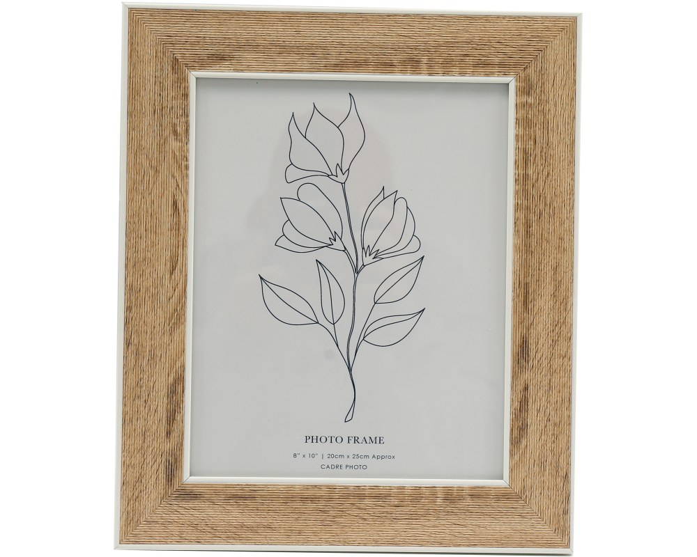 ROOST Fotorahmen 8x10 Zoll PH2486 weisser Rand, Holzrahmen