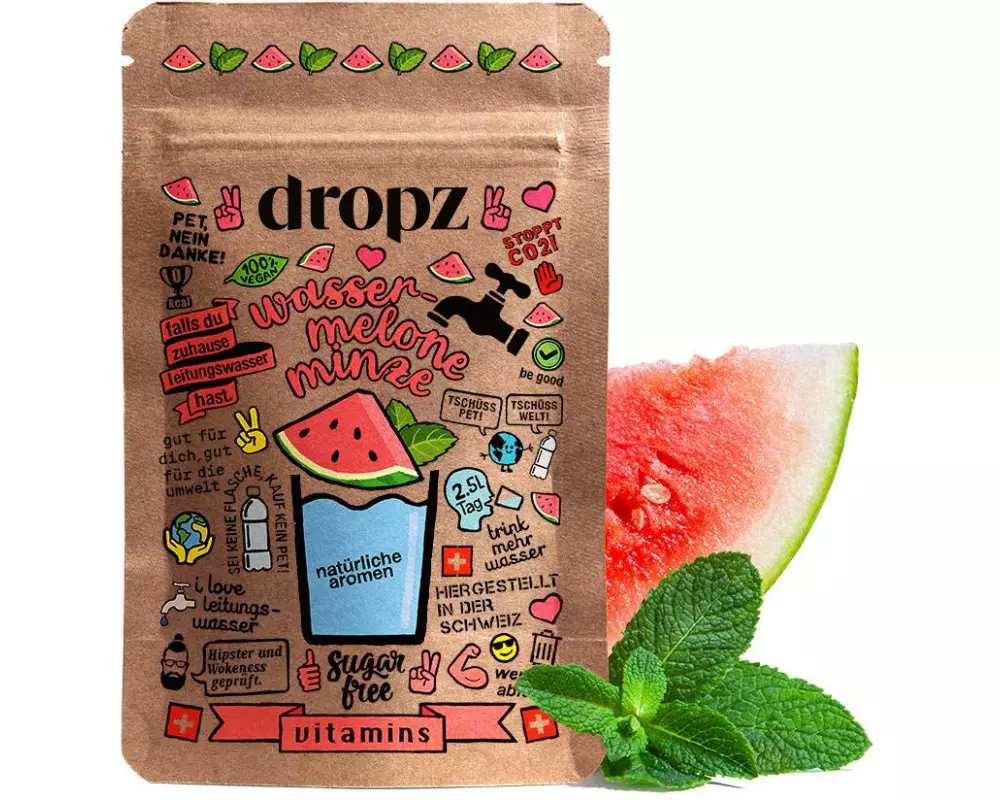 Dropz Wassermelone Minze 1 Beutel à 20 Stück