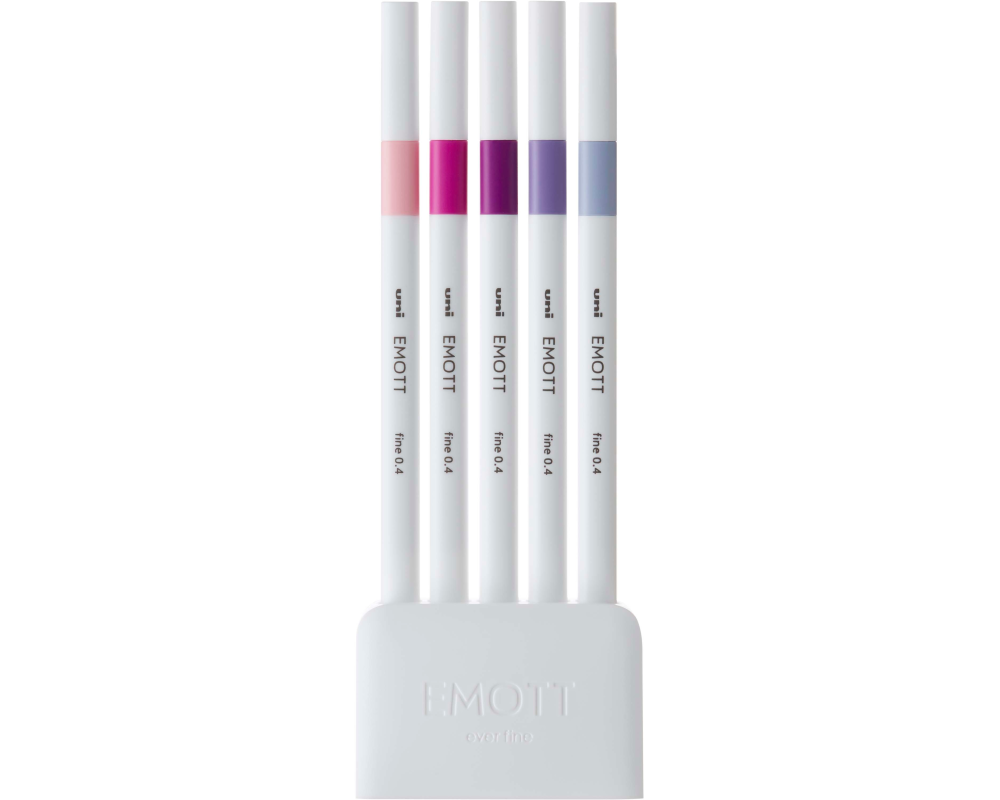 UNI-BALL Fineliner Emott 0.4mm PEM-SY_5C_NO.7 floral 5 Stück