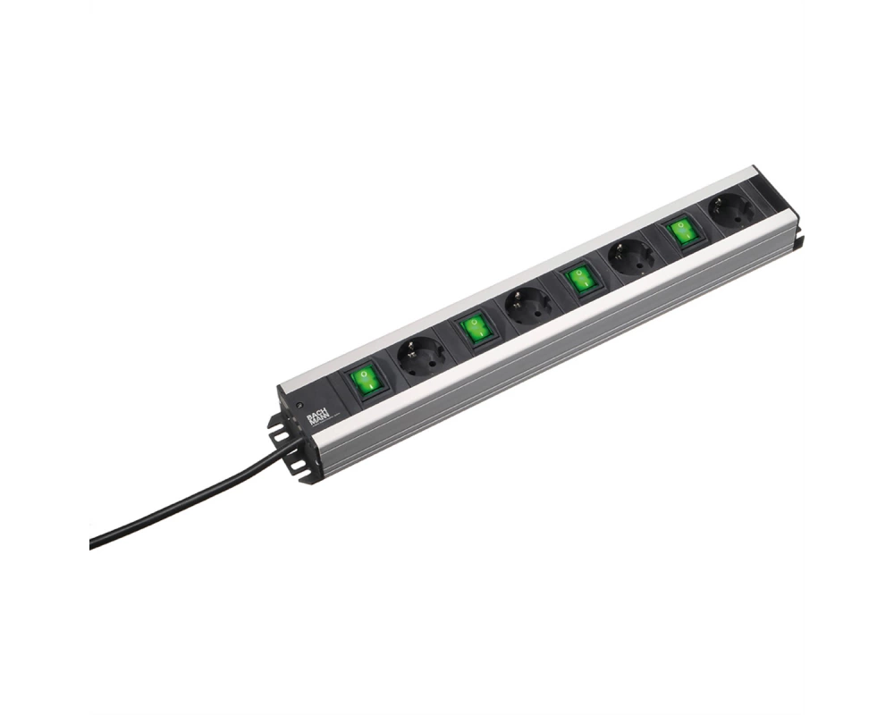 BACHMANN Handwerkerleiste 4x Schutzkontakt, 4x Schalter, 2 m