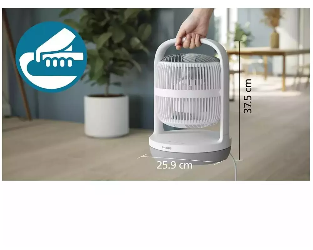 Philips Tischventilator 2000 Series CX2050/00 Grau/Weiss