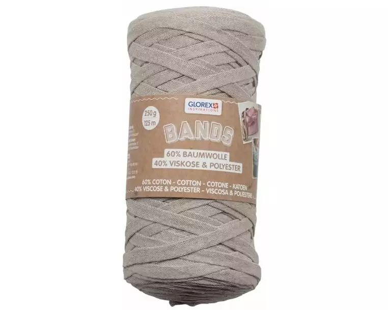 Glorex Wolle Makramee Bands 250 g, Beige
