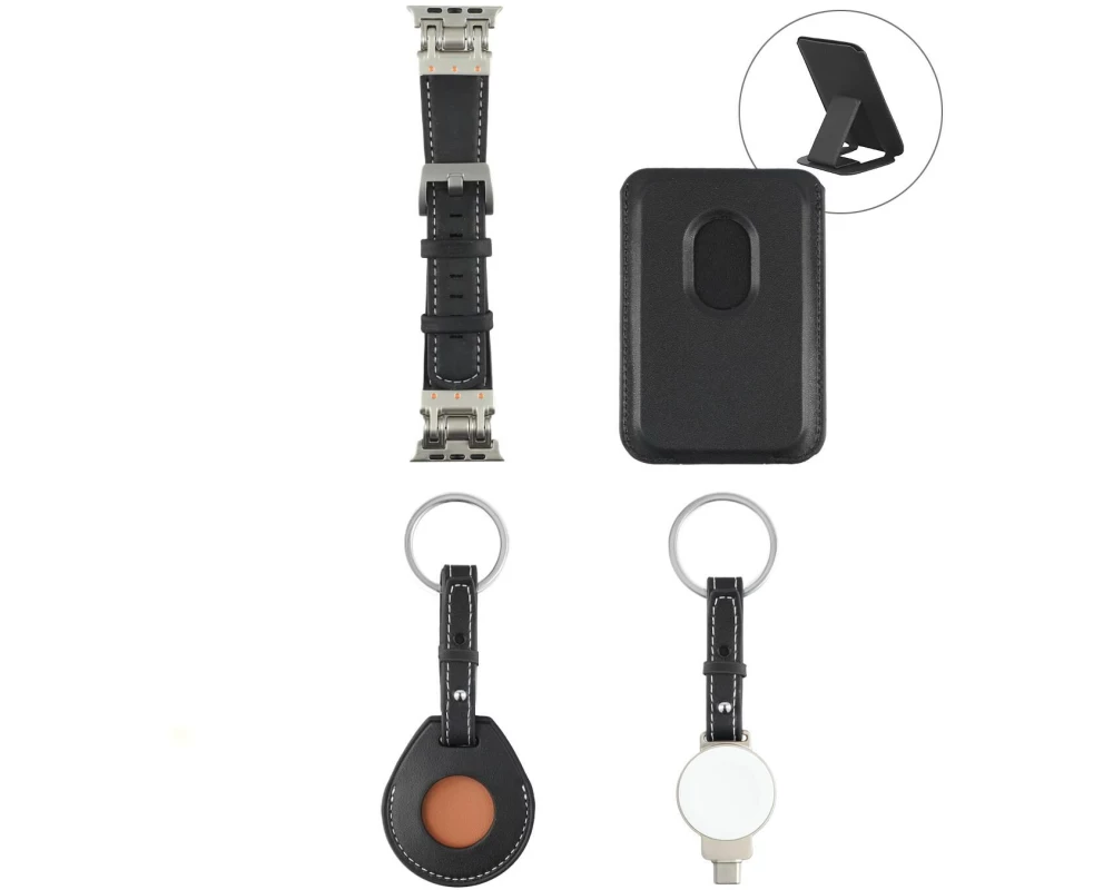 4smarts Style Zubehör-Set 4-teilig Schwarz