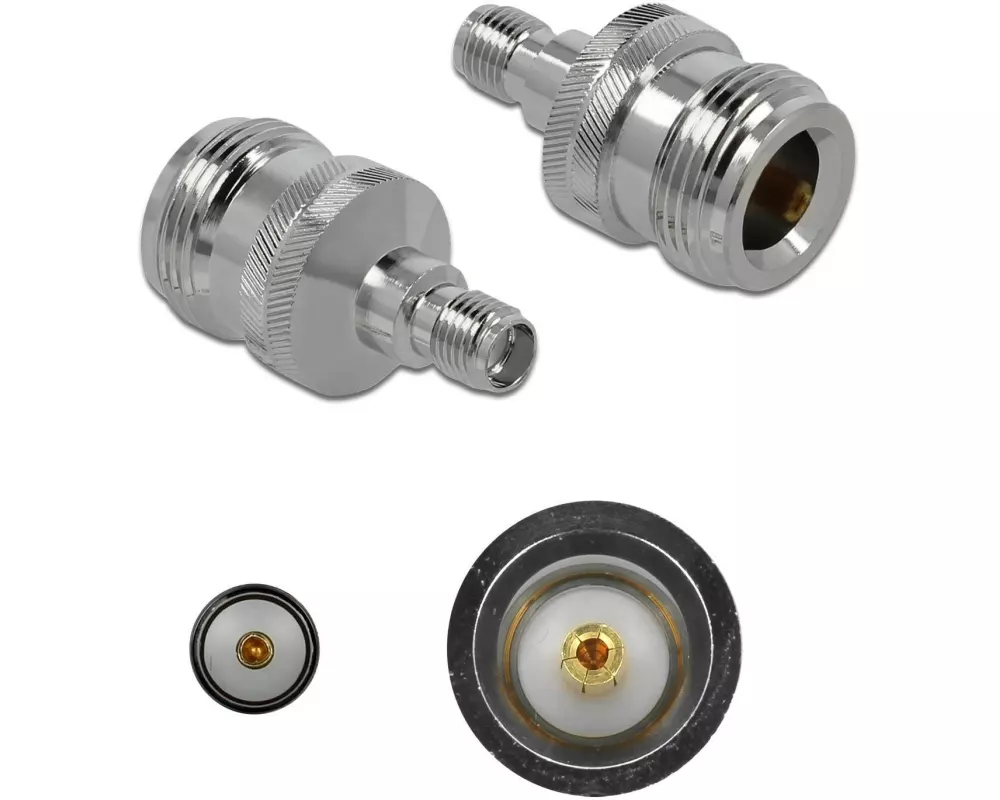 Delock Antennenadapter 10 GHz, N-Type Buchse (f) - SMA Buchse (f)