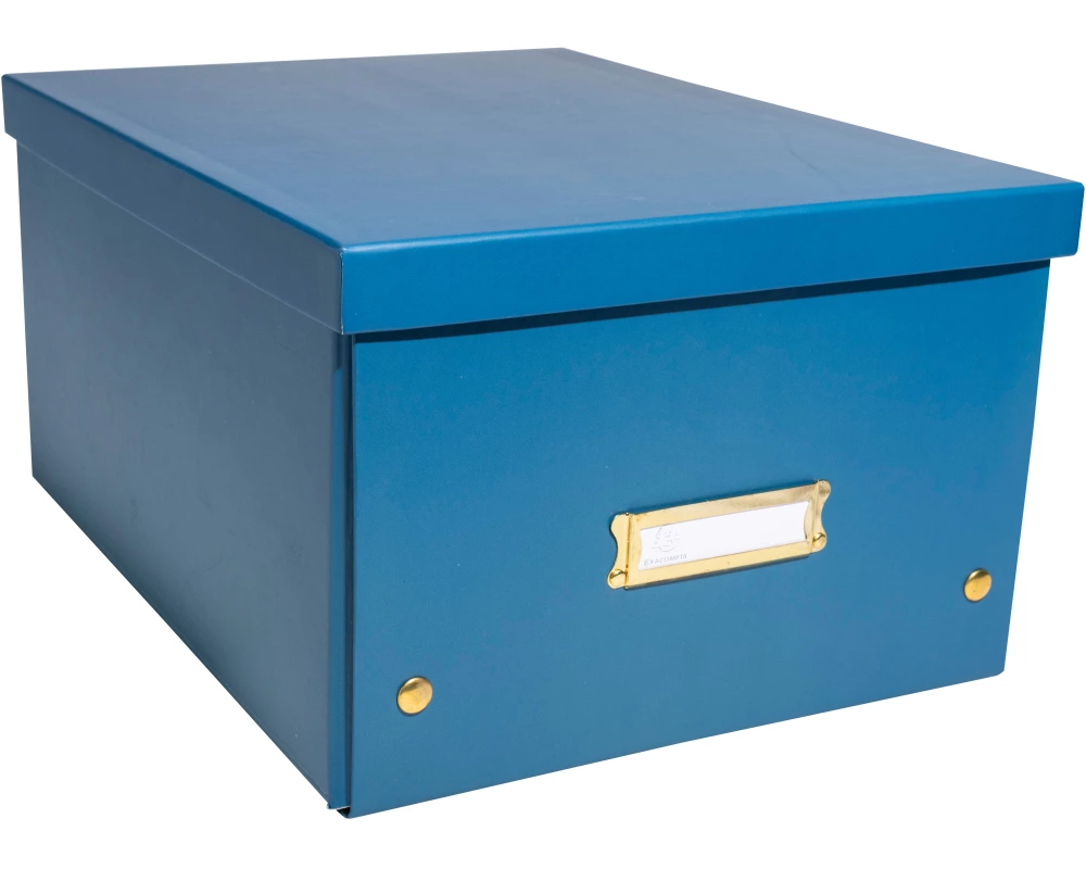 EXACOMPTA Aufbewahrungsbox Neo Deco A4+ 62352E blau 27x36x19cm