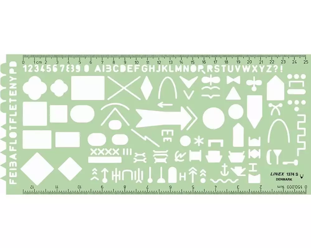 Linex Schablone taktische Zeichen transparent/grün
