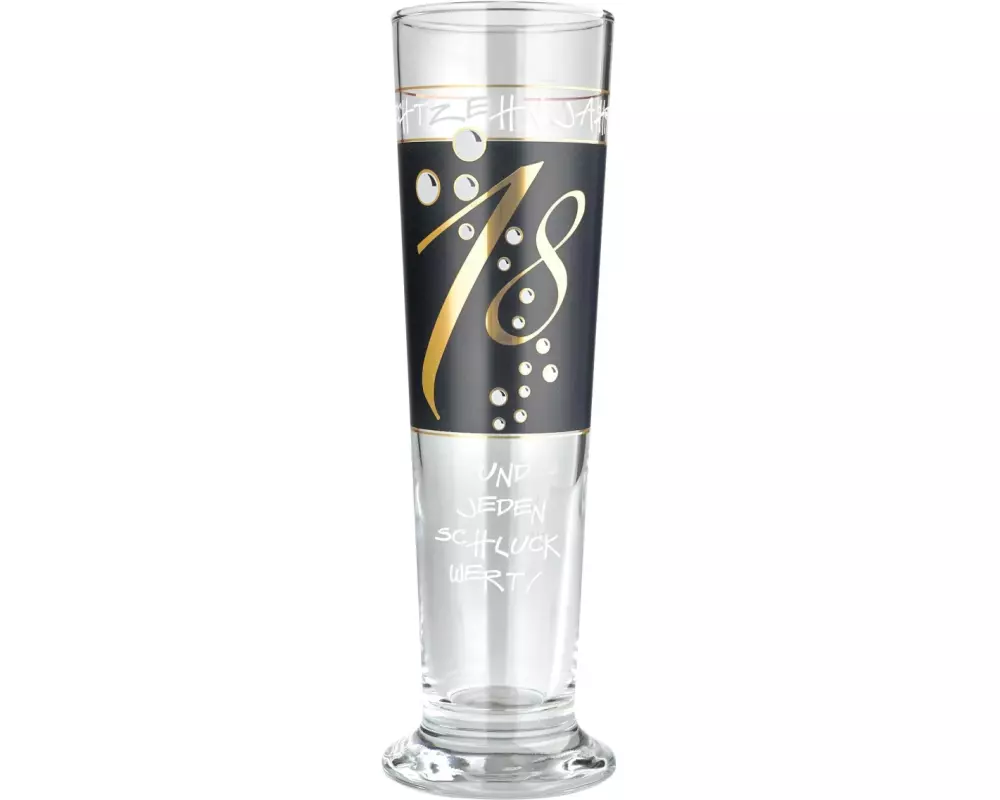 Wate Bierglas 18 Jahre 300 ml, 1 Stück, Transparent