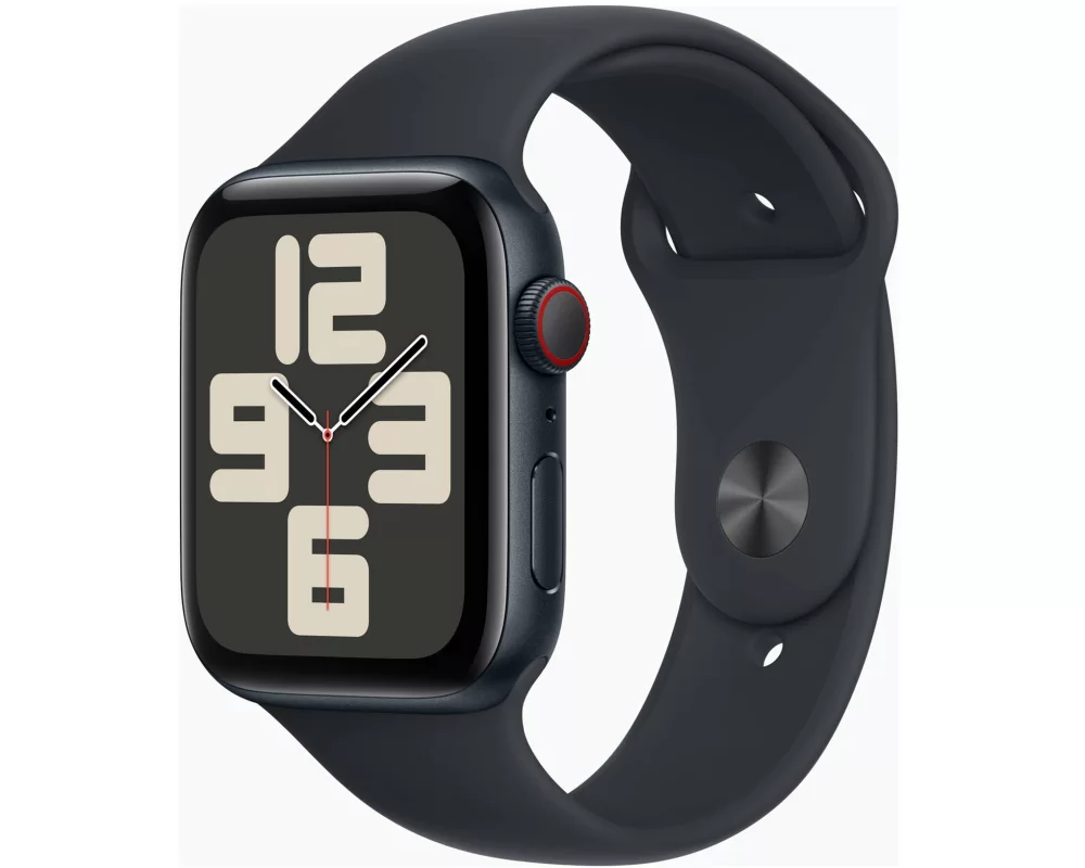 Apple Watch SE GPS + Cellular 44mm Midnight Aluminium Case with Midnight Sport Band - S/M