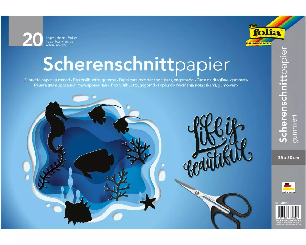 Folia Papier-Set 35 x 50 cm, Schwarz