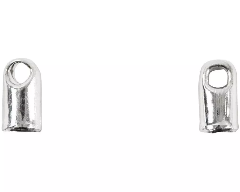 Creativ Company Verschluss Endkappen, 3.2 mm, Versilbert, 10 Stk.
