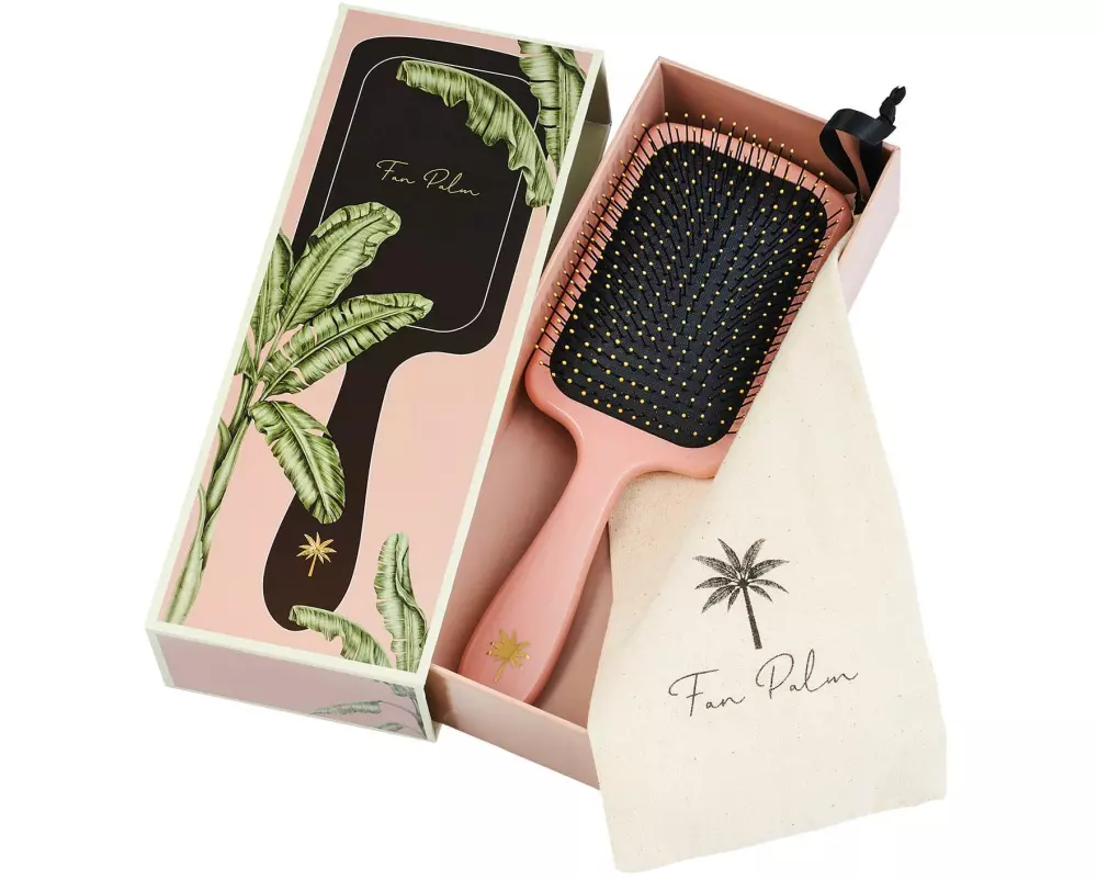 Fan Palm Wet Paddle Brush Large Wet Bloom Rosa