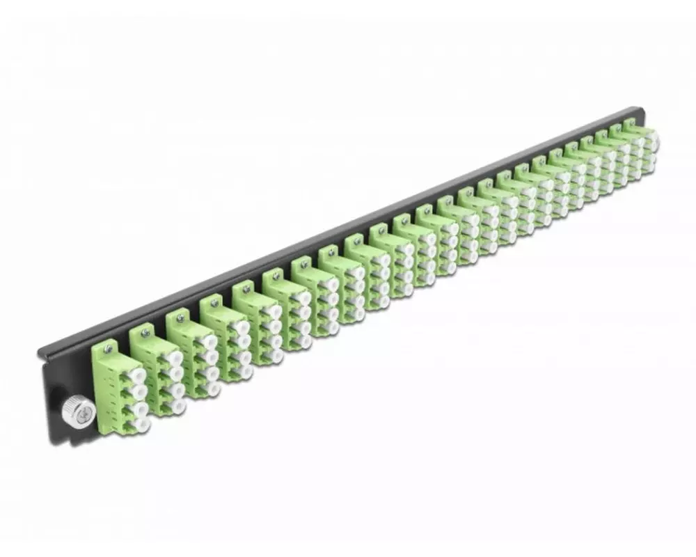 Delock Verteilerplatte Frontblende 24 Port LC Quad OM5 MM lindgrün