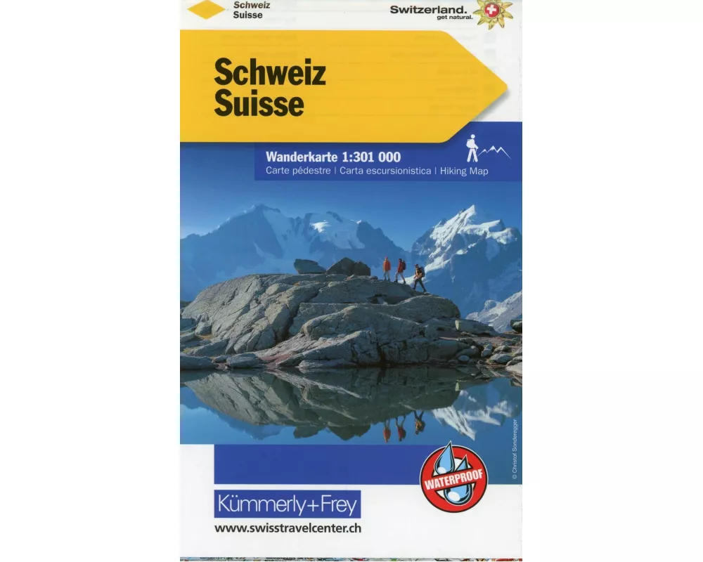 Kümmerly+Frey Wanderkarte Schweiz 1:301.000