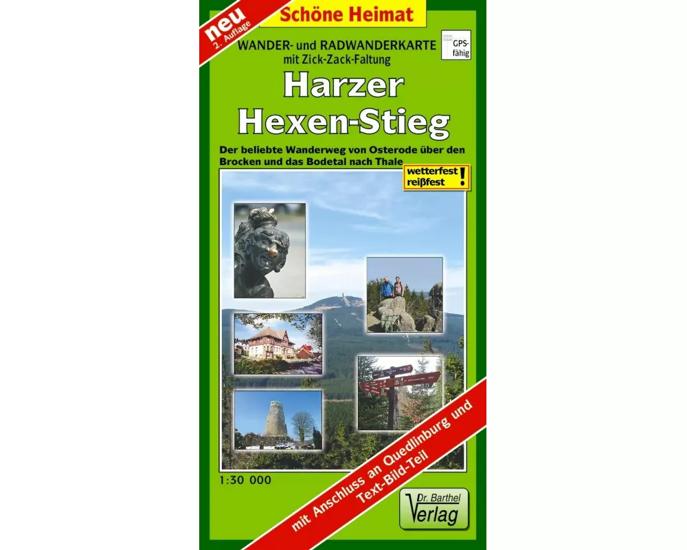 Harzer-Hexen-Stieg Radwander- und Wanderkarte 1 : 30 000