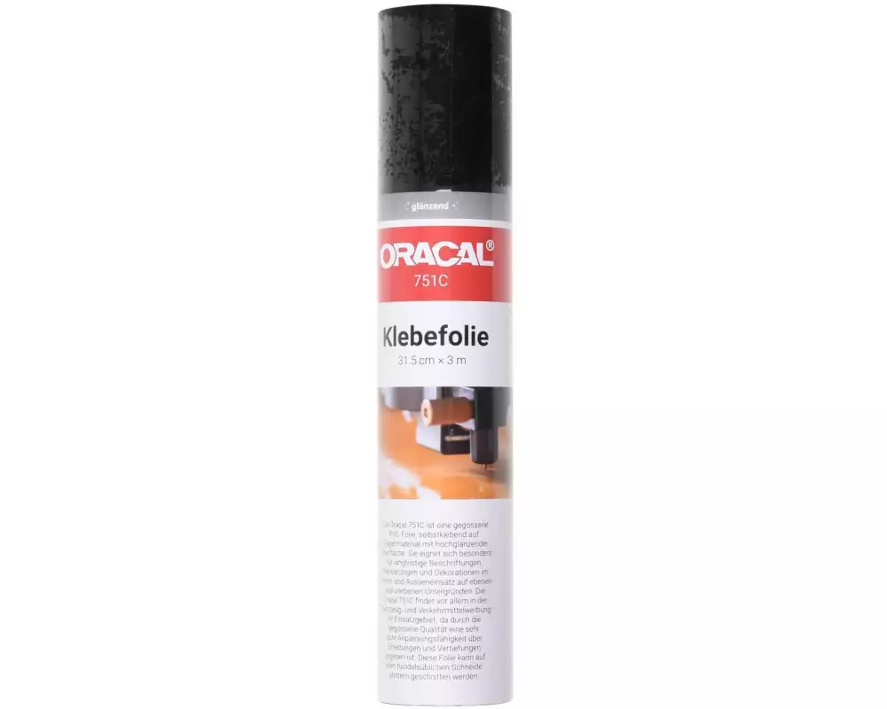 ORAFOL Vinylfolie Oracal 751C / 31.5 x 300 cm Schwarz