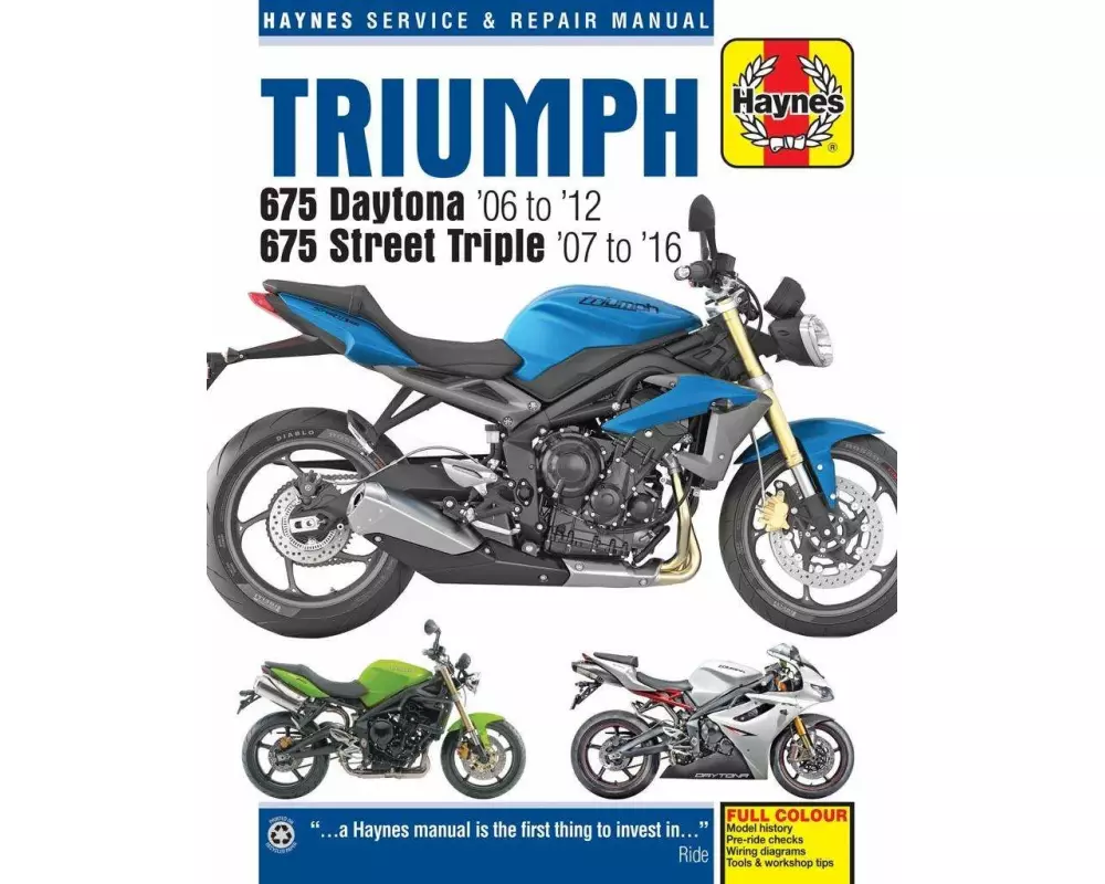 Triumph 675 Daytona (06 - 12) & Street Triple (07 - 16)