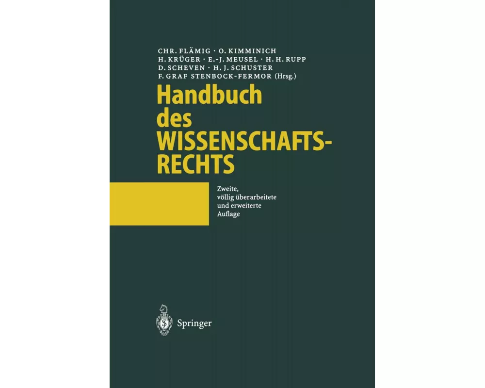 Handbuch des Wissenschaftsrechts