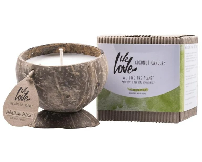 We Love The Planet Duftkerze Kokosnuss-Sojawachskerze Darjeeling Delight