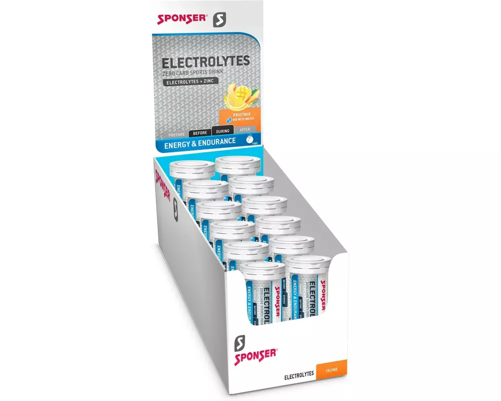Sponser Electrolytes Tabs Fruit Mix, 12 Röhrchen