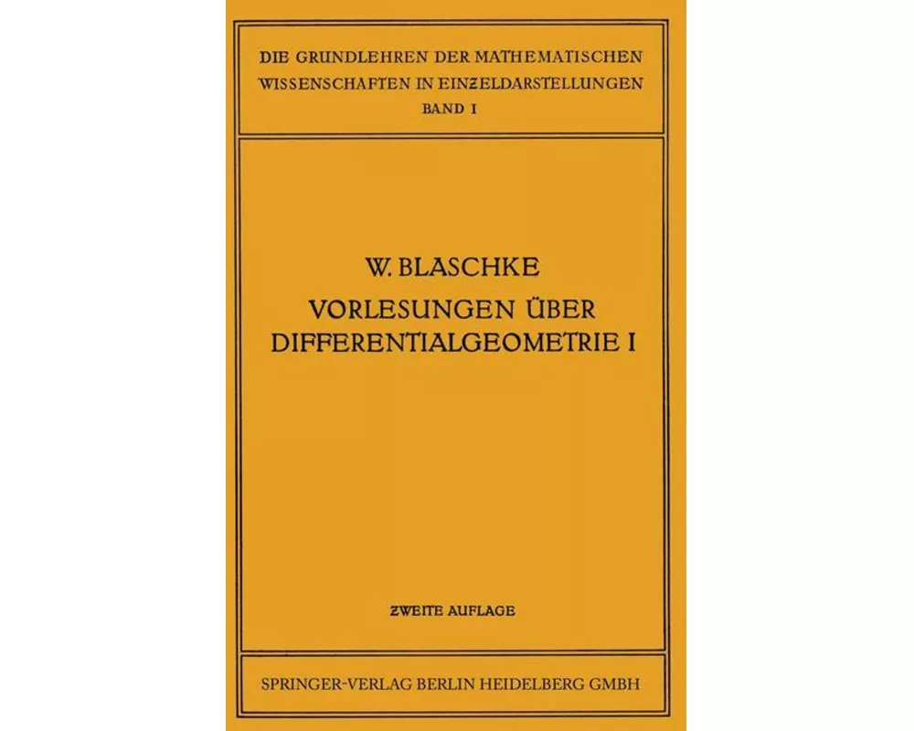 Vorlesungen über Differentialgeometrie und geometrische Grundlagen von Einsteins Relativitätstheorie I