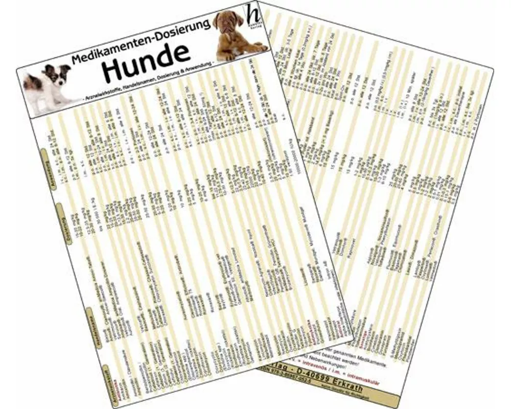 Medikamenten-Dosierung Hunde