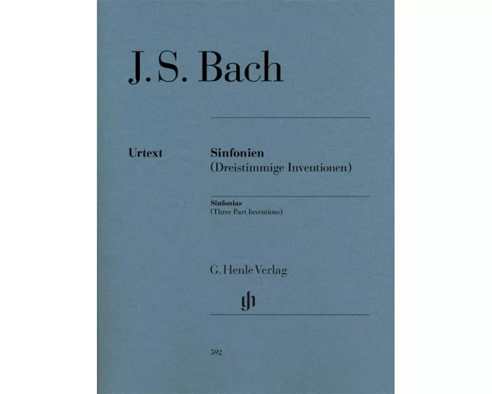 Sinfonien (Dreistimmige Inventionen) für Klavier zu zwei Händen. Revidierte Ausgabe von HN 360