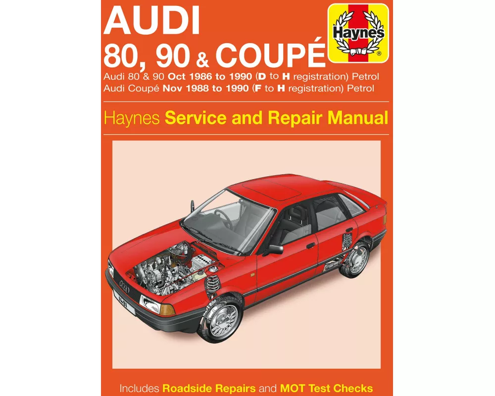 Audi 80, 90 & Coupe Petrol (Oct 86 - 90) Haynes Repair Manual