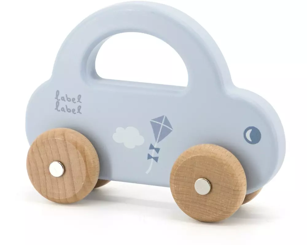 Label Label Auto Blau