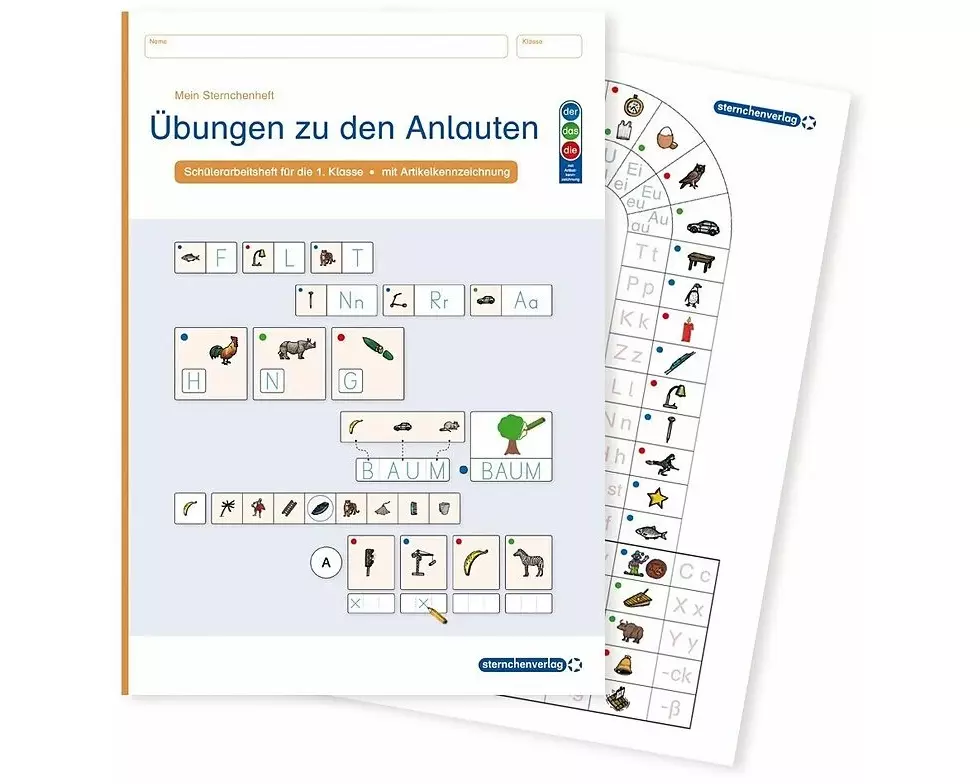 Übungen zur Anlauttabelle Ausgabe mit Artikelkennzeichnung