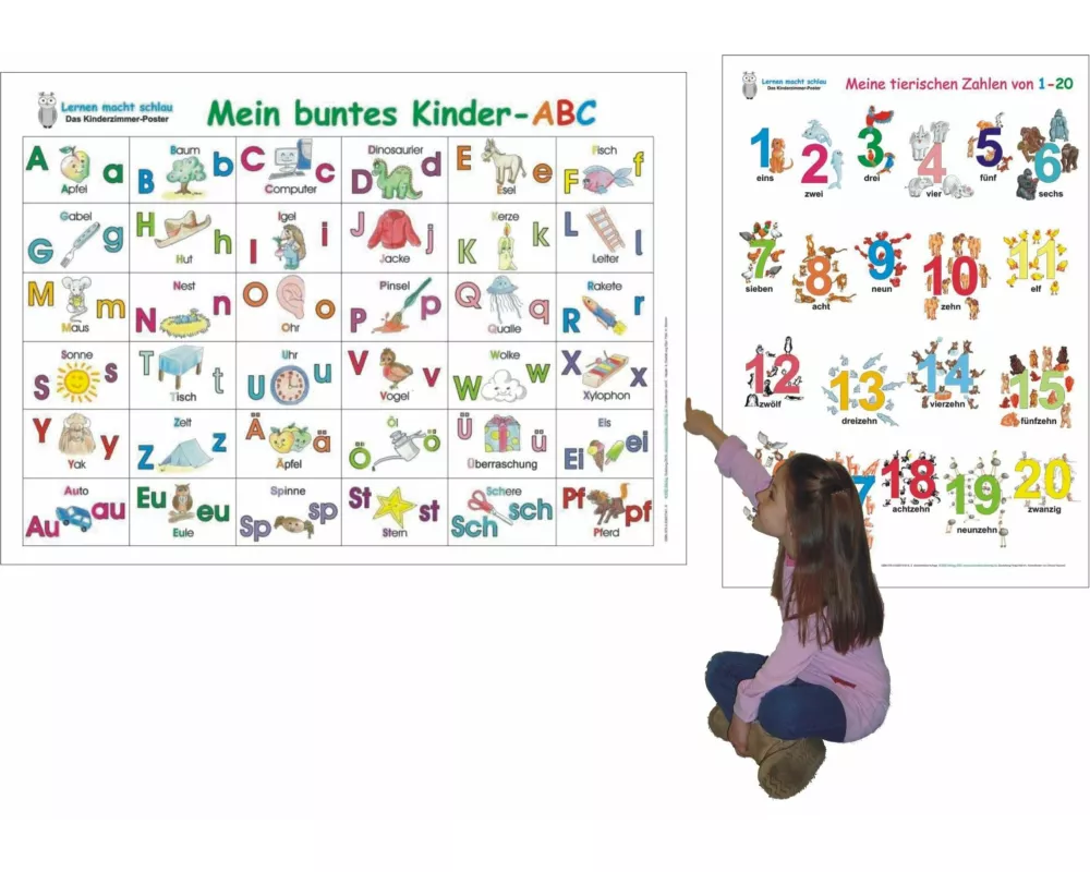 Mein buntes Kinder-ABC + Meine tierischen Zahlen/2 Poster