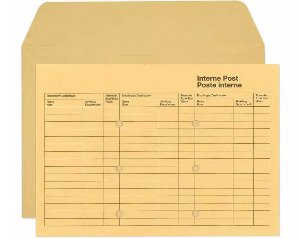 Büroline Couvert C4 Interne Post Braun, 250 Stück