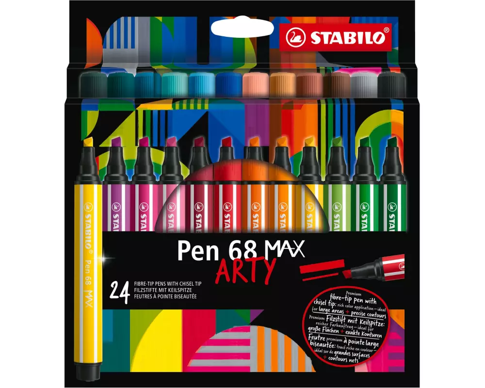 STABILO Filzstift Pen 68 MAX ARTY 24er Etui