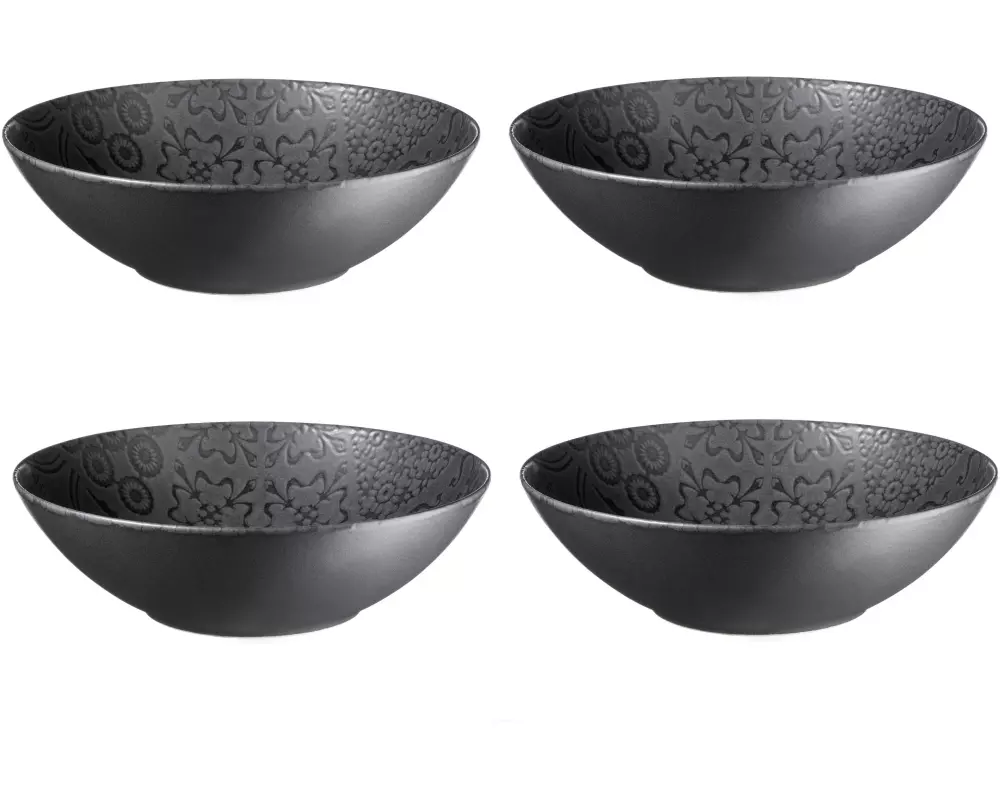 Mäser Schüssel Tiles 24 cm, 4 Stück, Schwarz