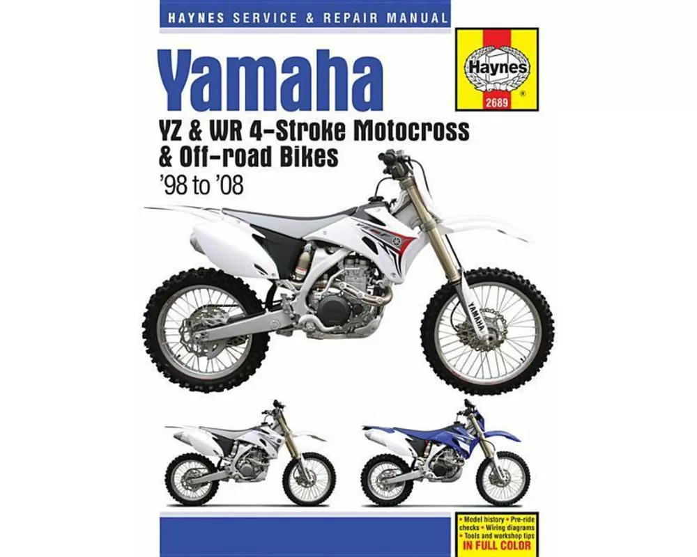 Yamaha YZ & WR 4-stroke Motocross Bikes (98 - 08) Haynes Repair Manual