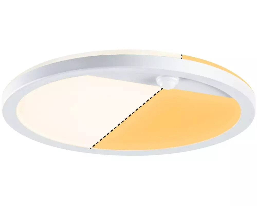 Paulmann Wandleuchte Lamina, Rund, 14W, 2200-3000K, PIR, Weiss