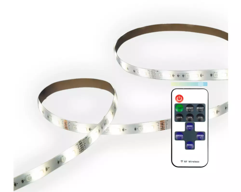 KSiX LED Stripe 5m, schneidbar, 2400 lm, CCT-Weiss, Fernbedienung