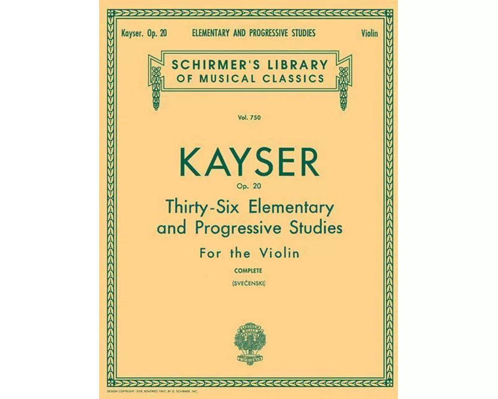 36 Elementary & Progressive Studies, Op. 20