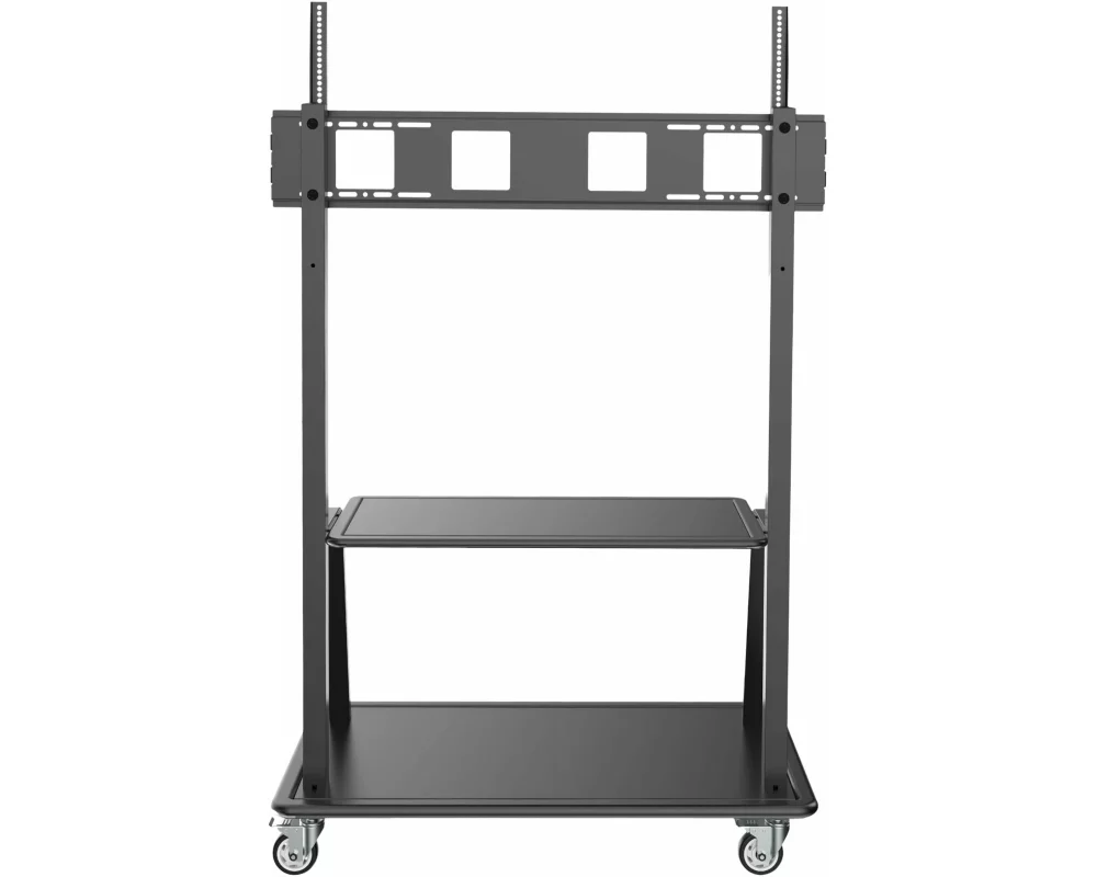 EATON TRIPPLITE Heavy-Duty Rolling TV Cart, for 60inch to 105inch Flat-Screen Displays, Locking Casters, Black