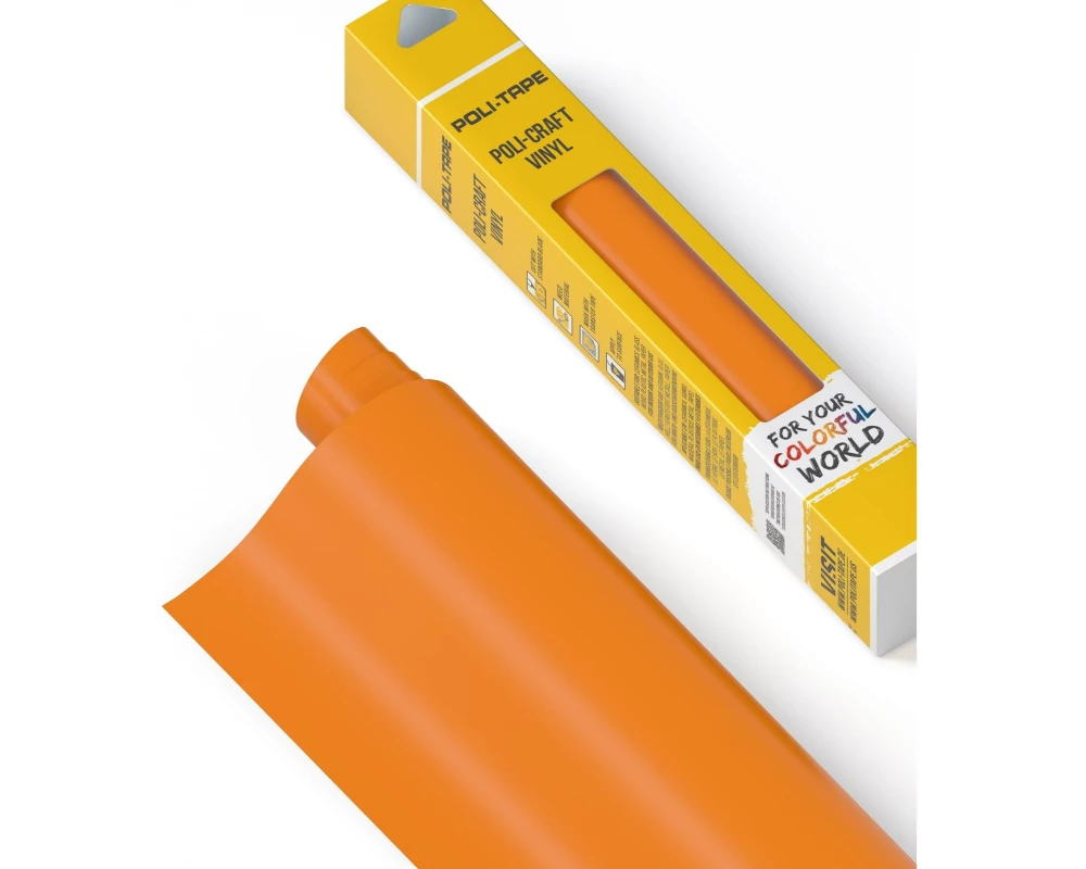 Poli-Tape Vinylfolie Permanent 30.5 x 183 cm, Orange matt