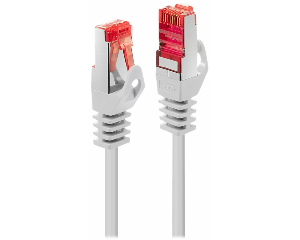 LINDY Basic Cat.6 S/FTP Cable, white, 0,5m Patchcable