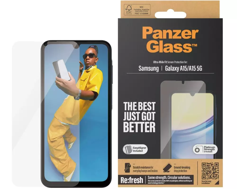 Panzerglass Displayschutz Ultra wide Fit Galaxy A15 / A15 5G